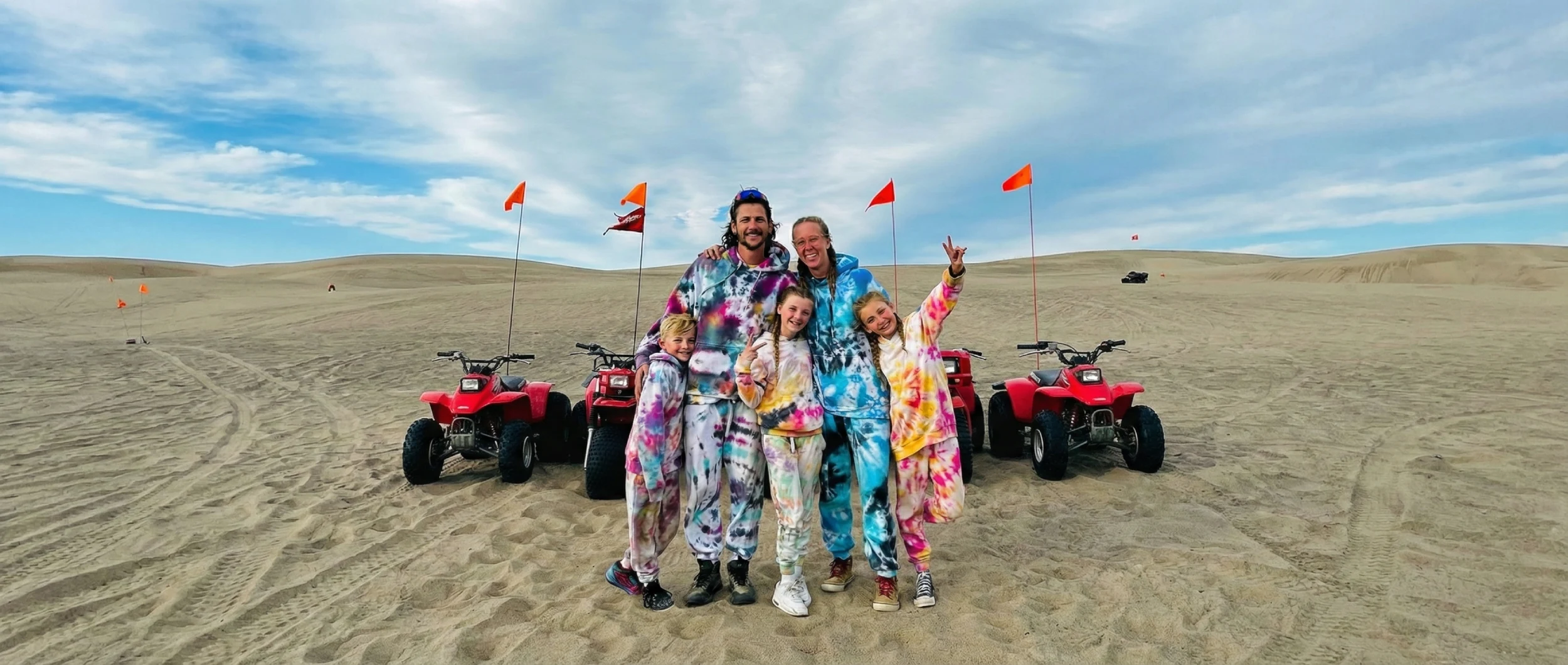 Jake and his family at the sand dunes